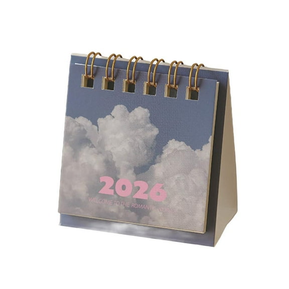 2026 Mini Desk Calendar, Mini English Version Standing Calendar Monthly Daily Planner Tear Off Memo Schedule Organizer, for Home, Party, Gift, Coworker Gifts, Back to School Gifts
