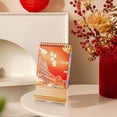 thumbnail image 1 of 2026 Mini Desk Calendar with Stand, Thick Paper No-Bleed Desktop Office Calendar for Year-Round Planning, Holiday & Solar Terms Pages, Festive Red Giftable Design, 1 of 6