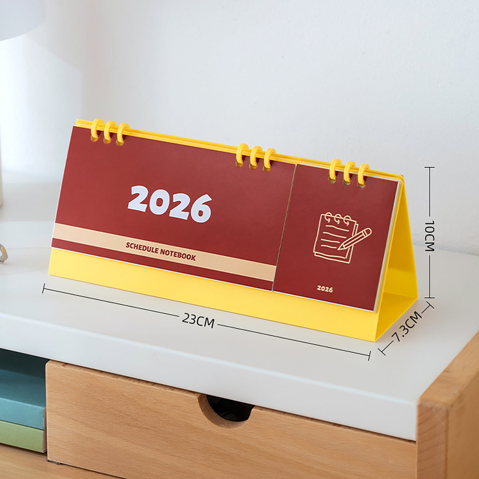 2026 Mini Desktop Calendar, Compact English Monthly Planner with Note ...