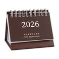 thumbnail image 1 of 2026 Mini Desktop Calendar Vertical Flip-Up Design Integrated Notepad 18-Month Long-Term Planner from July 2025 to December 2026,Easy-Flip Pages Date Viewing Note-Taking Decorative Stand-Up Calendar, 1 of 2