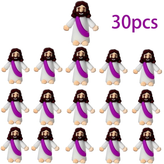 2026 Mini Jesus Figures, Set of 30/60pcs Action Figures Little Jesus Figures, Tiny Jesus Figures To Hide and Seek Religious Gifts for Easter Egg Stuffers