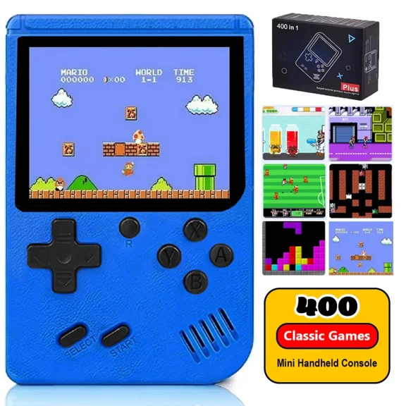 2026 Mini Retro Portable Handheld Electronic Device Preloaded 400 Classic Vintage Titles Pocket Entertainment Gear For All Ages