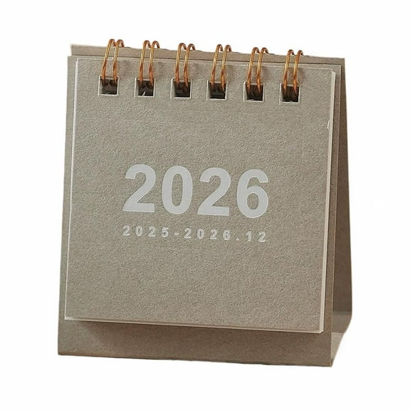 2026 Mini Simple Calendar Small Desk Calendar Creative Coil Calendar Planne GXS