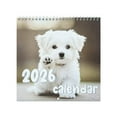thumbnail image 1 of 2026 Minimalist Wall Calendar With Cute Dog Image, Coil-Bound Monthly Planner Hanging Calendar For Home Office, Clear Date Layout Thick Paper Modern Minimalist Design Easy Wall, 1 of 9