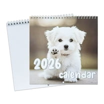 2026 Minimalist Wall Calendar Monthly Planner Hanging Calendar for Home, Cute Dog Images with 12-Month Coil Calendar, Perfect for Home and Office Decor