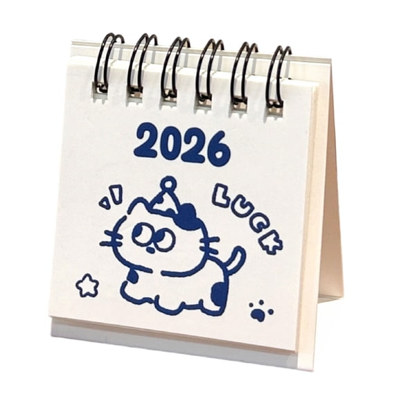 2026 Monthly Planner Desk Calendar With Cartoon Horse Theme Light weight Office Calendar Home Decoration Piece