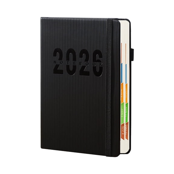 2026 Monthly Planner Hardcover with Monthly Tabs 8.46x5.71 Inches 2026 Calendar Notebook Planner for Weekly Daily Office Planning