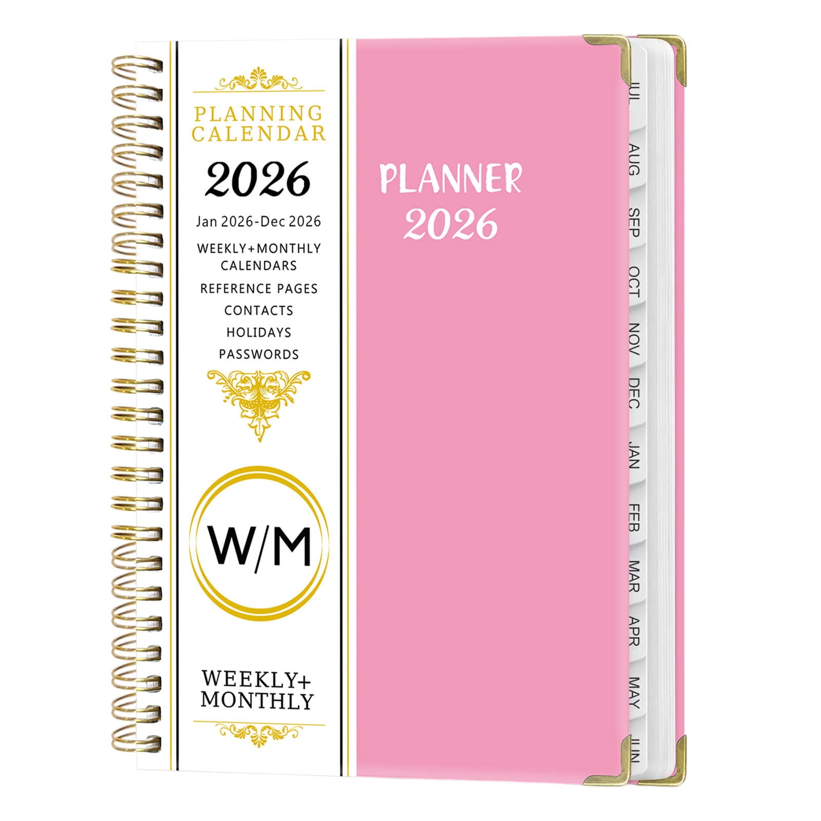 2025-2026 Weekly Monthly Planner - 8x10 Inches, July 2025 To June 2026, With Elastic Closure & Back Pocket