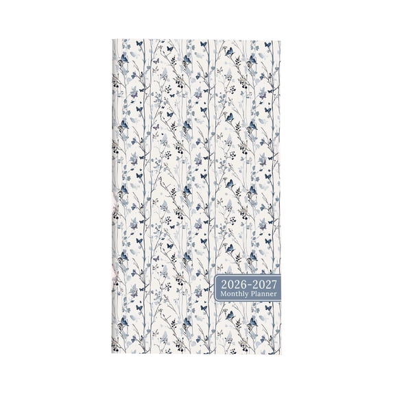 2026 Monthly Planner, Pocket Calendar 2026, 4X7 In, Floral Butterfly Design, Daily Notes, Travel Planning, 1 Pc