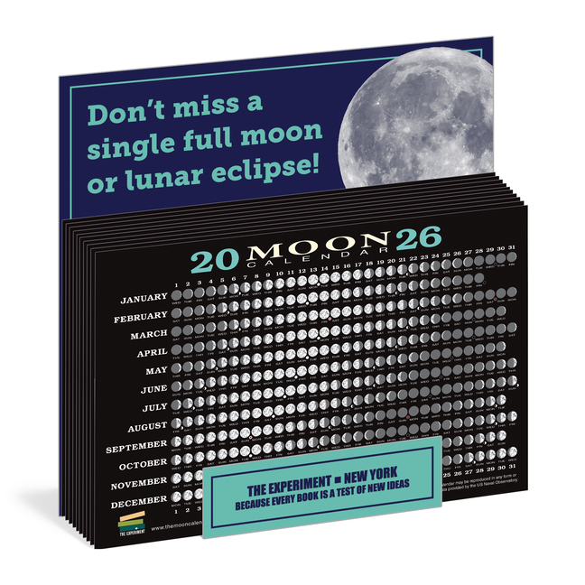 2026 Moon Calendar Card (Display) Lunar Phases, Eclipses, and More