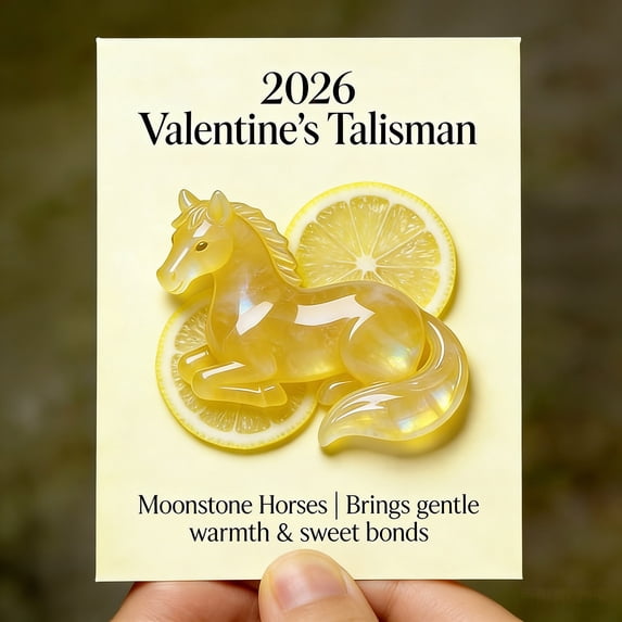 2026 Moonstone Horse Ornament – Symbol of Warmth and Sweet Bonds, Decorative Home and Office Figurine, Exquisite Material, Elegant Holiday and Gift Decor