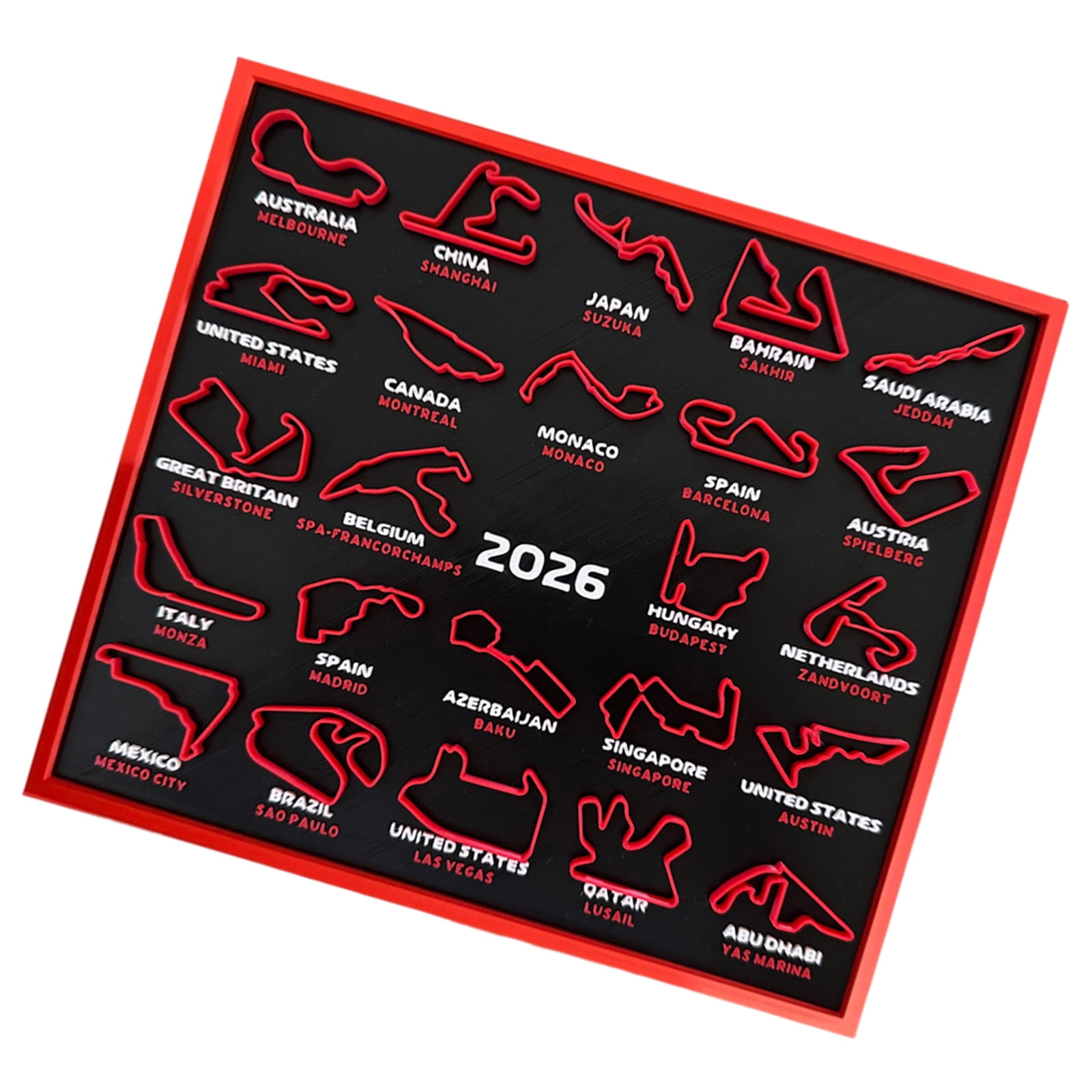 2026 Motorsport Contest Dates Calendar 3D Printed Motorsport Event ...