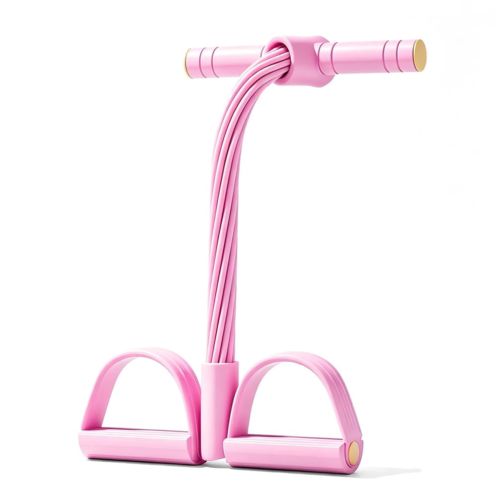 2026 Multifunction Pedal Resistance Band | Adjustable Pedal Resistance Band with Handles 8-Tube Resistance Rope Soft Foam Foot Pedal for Full Body Home Fitness Abs Arms Legs Waist Training