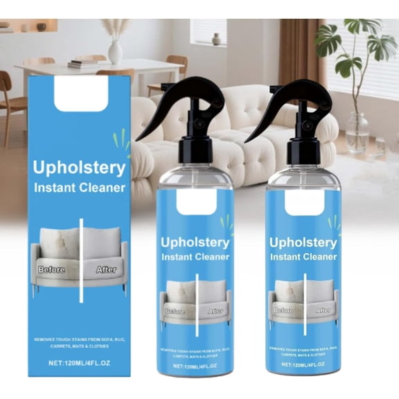 2026 Must-Have Upholstery Cleaner (2-Pack, 8oz) - Pro Formula Stain Remover Spray for Tough Stains, Safe on Fabrics, Quick-Dry & No-Rinse, Leaves Upholstery Fresh Like New-dh