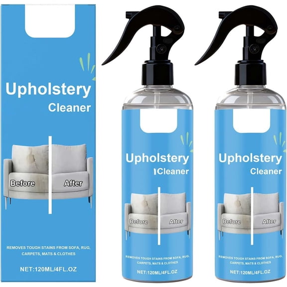 2026 Must-Have Upholstery Cleaner - Stain Remover Spray for Sofa, Carpet, Fabric Mats & Clothes, Gentle Formula Protects Texture, Fast-Action Home Cleaning Solution(2pcs)