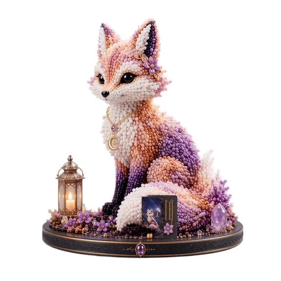 2026 Mythical Forest DIY Bead Kit Collection, Tiny 3D Beaded Animal DIY Kit, Bead Animal Making Kit for Adults, Creative Fantasy Craft Set, Birthday Decoration Gifts for Beginners Fox