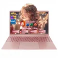 thumbnail image 1 of 2026 NEW 15.6" Rose Gold Laptop, Office 2024, Windows 11 Pro, FHD 1080P IPS Display, 16GB RAM 512GB SSD, Intel Core i3 Processor, Backlit Keyboard, Fingerprint Reader, USB3.0 Webcam WiFi5, Pink, 1 of 7
