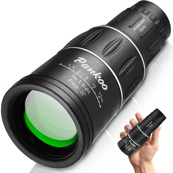 2026 NEW 16x52 HD High Power Monocular for Adults, Compact Power Prism Telescope Perfect Gift for Outdoor Activities, Bird Watching, Hiking & Concerts(LR Black 1 PCS)