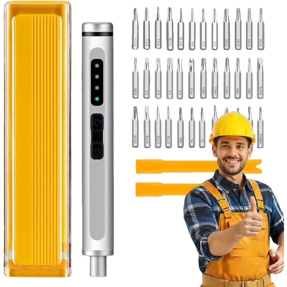 2026 NEW 44-in-1 Precision Magnetic Magnetic Repair Tool Set with Magnetic Chuck, Bits & Pop-Up Aluminum Storage Case for Electronics, Computer, Eyeglass, Phone, Watch-(YELLOW)