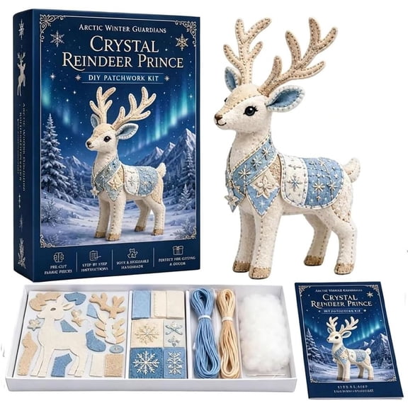 2026 NEW Arctic Winter Guardians DIY Patchwork Kit, Mystic Ocean Guardians DIY Patchwork kit, Pre-Cut Handmade Craft, Three Dimensional Stuffed Animals Holiday Home Decor Present (J)