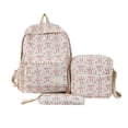 thumbnail image 1 of 2026 NEW Bow Backpack 3-Piece Set Cute College Laptop Rucksack for Women Fashion Travel Daypack Back-to-School(01_Beige,30cmx38cmx13cm), 1 of 8