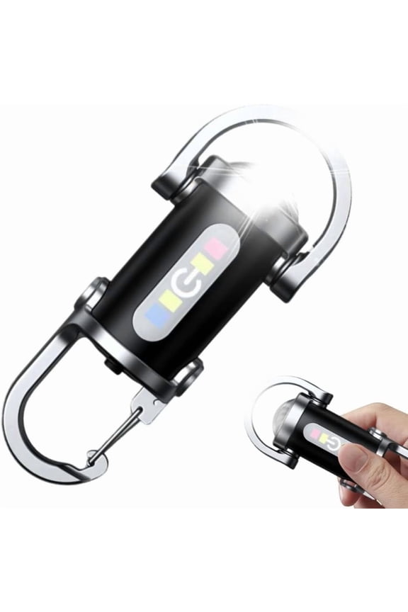 2026 NEW Bright Mini Keychain Flashlight Waterproof, Portable Rechargeable EDC Keychain Light, 1200LM for Camping Hiking Rescue (Silver, 1PCS) (K)