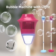 2026 NEW Bubble Machine Stand - 2025 Upgraded Automatic Bubble Blower with LED Lights, Rechargeable Standing Maker for Weddings and Gatherings Simple Red