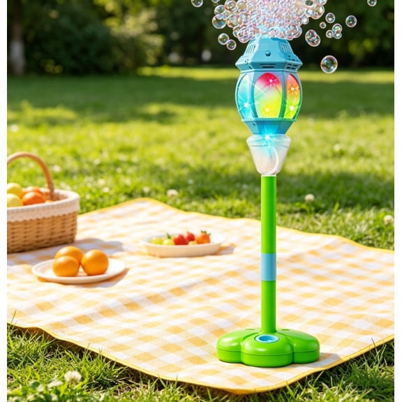 2026 NEW Bubble Stand Machine,Height 37 Inches Stand Up Automatic Bubble Machine for Adult, Outdoor Tall Bubble Maker with Lights,Standing Bubble Machine for Parties Wedding,Christmas Gifts Blue A14