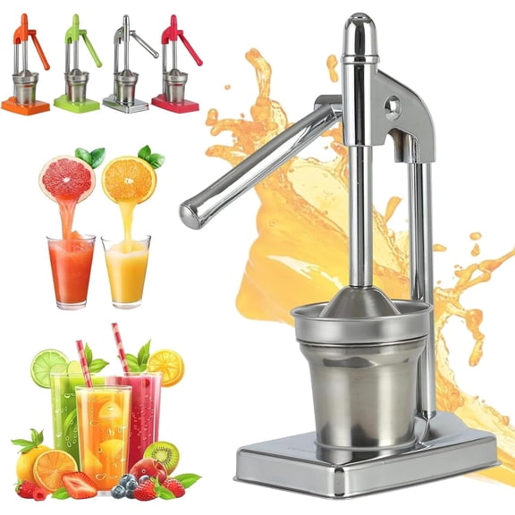 2026 NEW Cast Iron Juicer Hand Press,Manual Juicer,Heavy Duty Countertop Lime Citrus Crush Machine for Fresh Lemonade Orange Juice,Easy to Clean,Home and Kitchen Juice Press