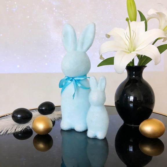 2026 NEW Easter Rabbit Decorations 8.7" - Spring Easter Table Centerpieces For Indoor Decor - Easter Bunny Figurines Decoration For Home Party Office, Easter Bunny Decor