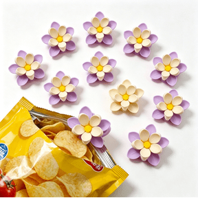 2026 NEW Flower Magnetic Chip Clips, Cute Flower Magnets for Fridge with 10 Detachable Petal Clips, Airtight Sealing for Snack Bags & Home Decor.