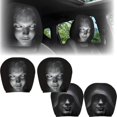 thumbnail image 1 of 2026 NEW Ghost Face Headrest Covers for Cars, 2/4PCS Scary & Funny Cartoon Car Headrest Covers, Spooky Auto Head Rest Protector with Ghost Face Mask Design(a+b-4pcs), 1 of 8
