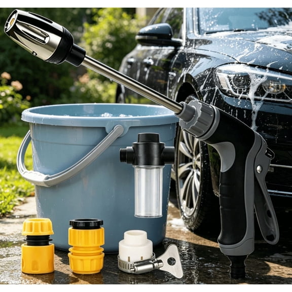 2026 NEW Hose Hawk Pressure Washer Nozzle, Hosehawk Pro Multi-Function High Pressure Hose Attachment for Car, Driveway & Yard Cleaning