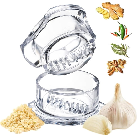 2026 NEW Manual Garlic Twister and Crusher, Rocking Rolling Garlic Mincer, Multi-Functional Mincer & Grinder for Garlic, Onion, Ginger, Nuts, Impact Resistant Kitchen