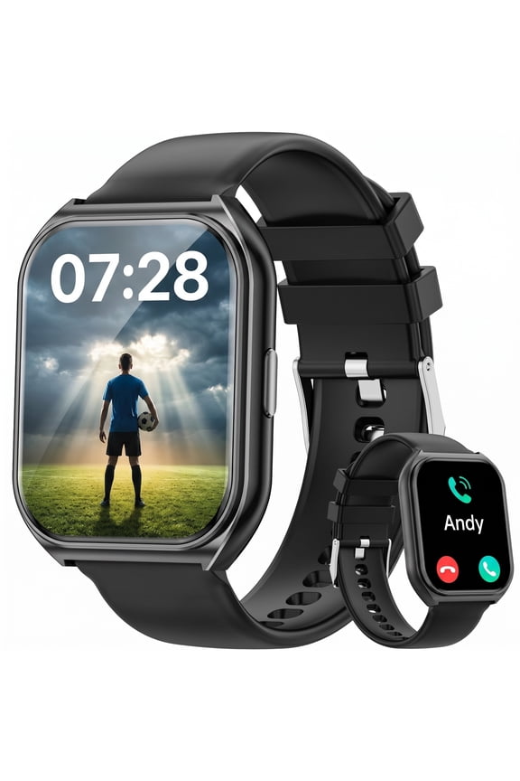 2026 NEW Smart Watch, 1.96''HD Screen SmartWatch for Men Women's, Answer/Make/Message, 100 Sports Modes, IP68 Waterproof Fitness Tracker Compatible with Android and iPhone, Holiday Gifts