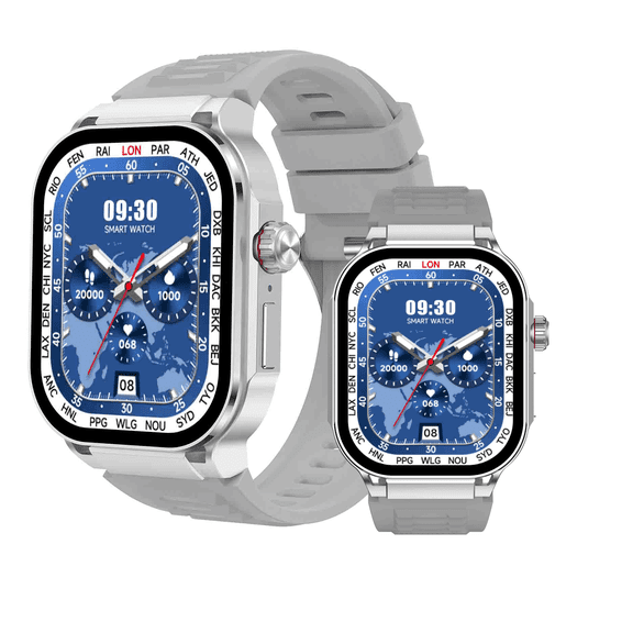 2026 NEW Smart Watch, 2.06''Amoled Screen SmartWatch for Men , Answer/Make/Message, 100+ Sports Modes, IP67 Waterproof Fitness Tracker Compatible with Android and iPhone (silver)