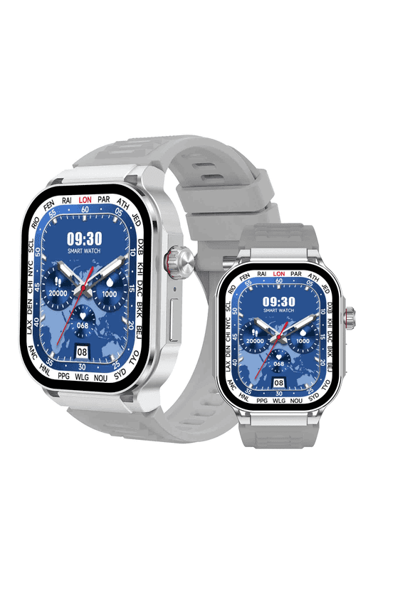 2026 NEW Smart Watch, 2.06''Amoled Screen SmartWatch for Men , Answer/Make/Message, 100+ Sports Modes, IP67 Waterproof Fitness Tracker Compatible with Android and iPhone (silver)