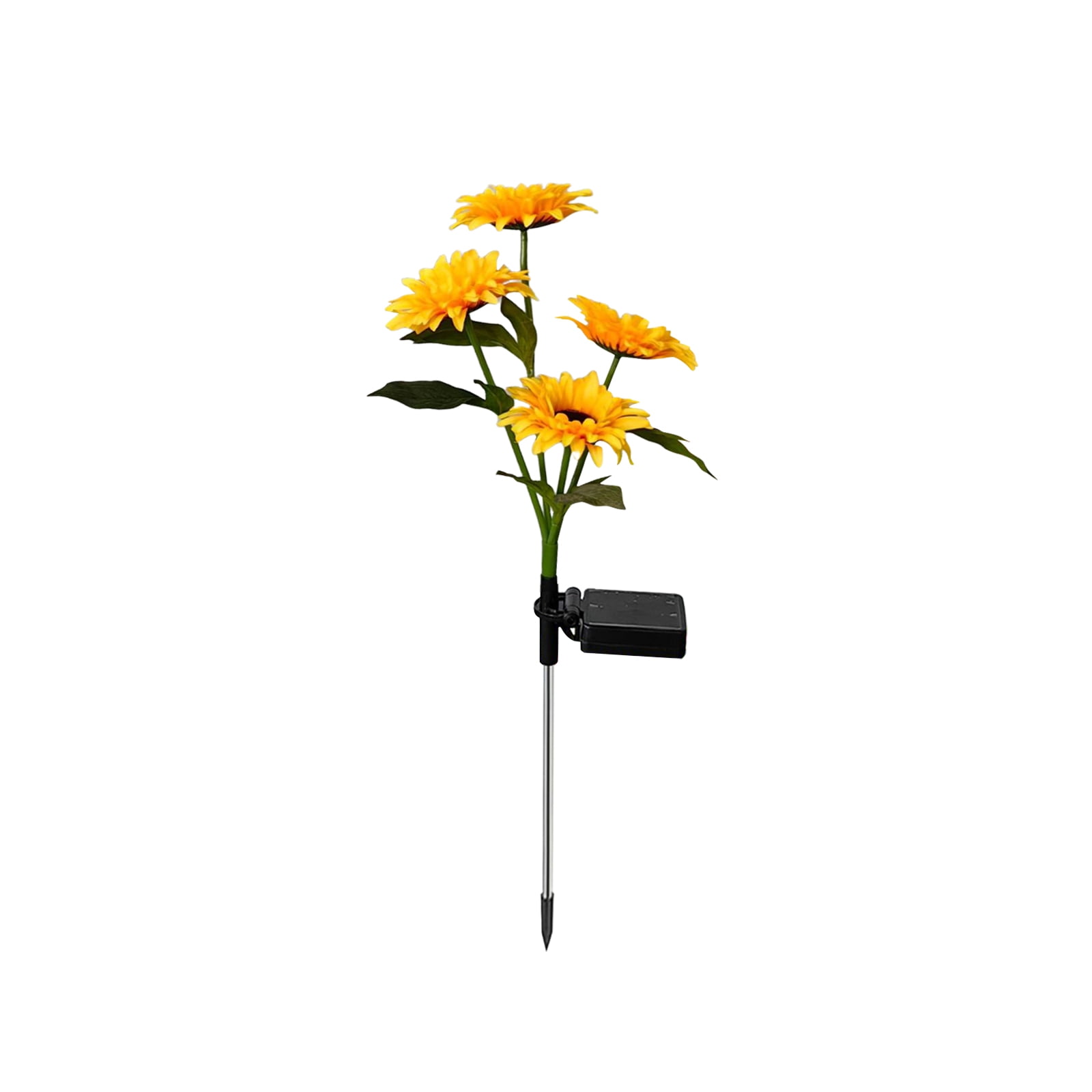 Solar Powered Garden Lights, Chrysanthemum Decoration for Yard Pathway Patio, Waterproof LED No Wiring Hassle-Free Yellow