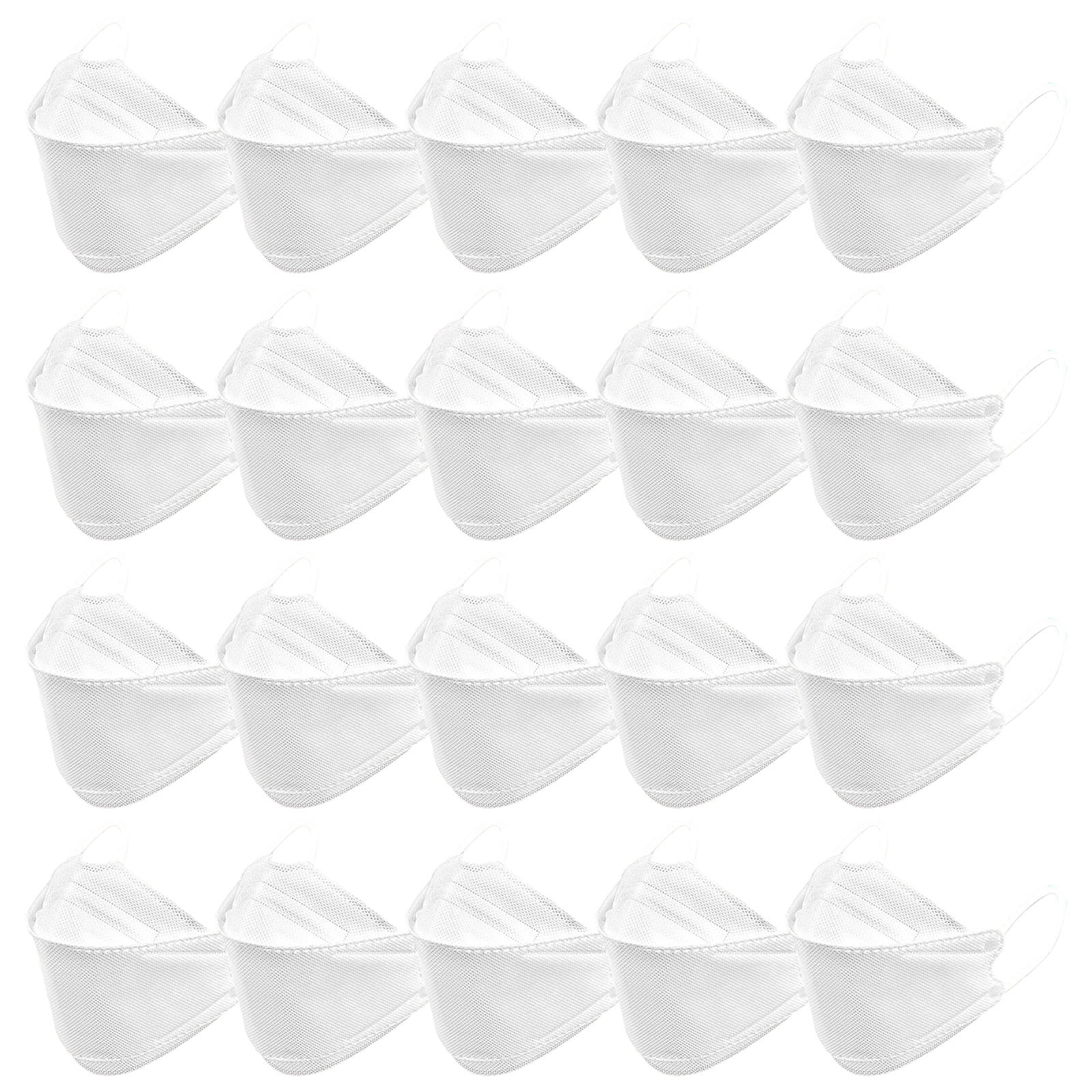 2026 NEW White Face Mask 4ply package of KN95 Mask, Breathable Disposable Facemask Dust Breathable Comfortable (Adult-20Pack-White)