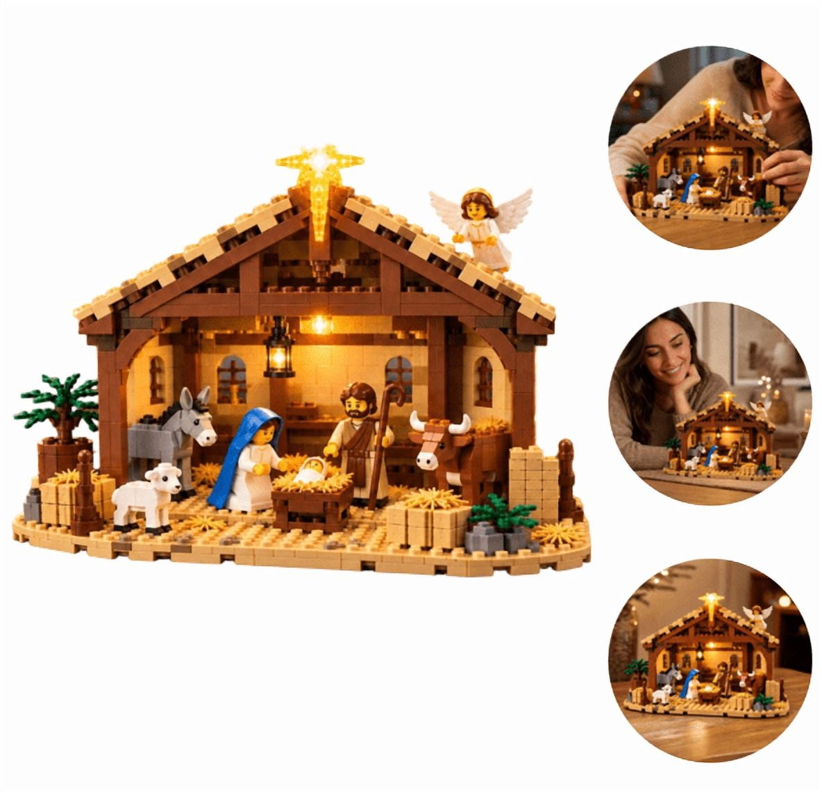 2026 Nativity Story Brick Advent Calendar, DIY Bethlehem Stable ...