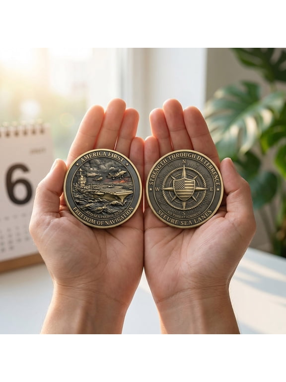 2026 Navigational Commemorative Coin Maritime Collectible Challenge Coin Exploration Souvenir Decorative Keepsake for Display Collection Nautical History Gift Nautical Desk Decor