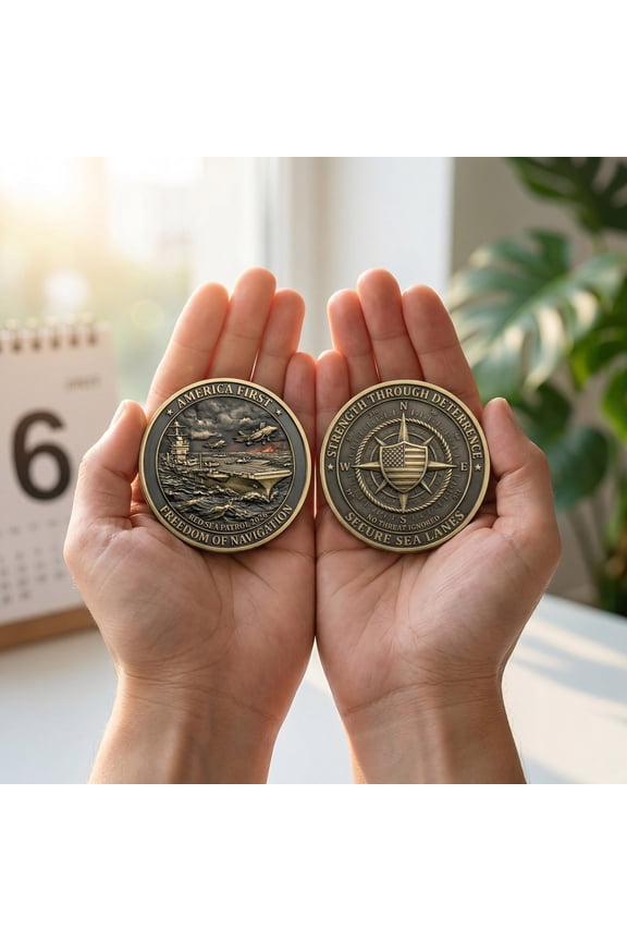 2026 Navigational Commemorative Coin Maritime Collectible Challenge Coin Exploration Souvenir Decorative Keepsake for Display Collection Nautical History Gift Nautical Desk Decor