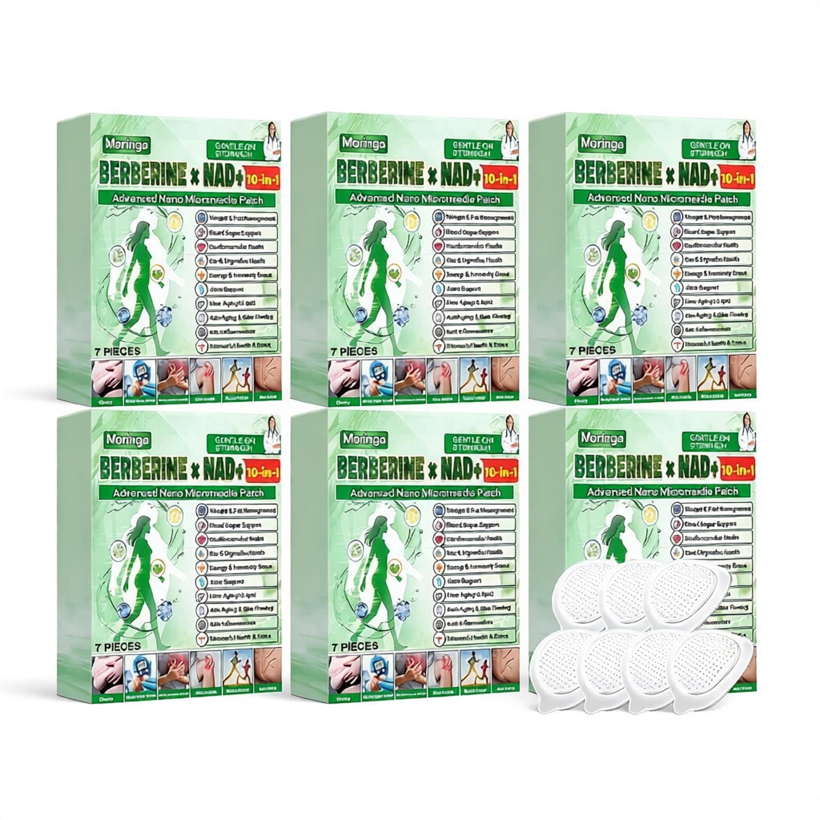 2026 New 10-in-1 Advanced Nano Microdarts Patch, Natural Care Microneedle Patches for Women & Men Suitable for All Skin Types(Count 42 Patches,6Box)