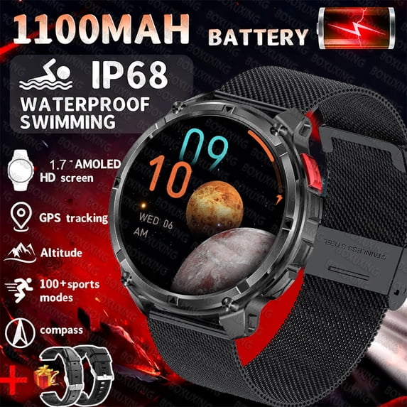 2026 New 1100mAh Battery SmartWatch 10ATM Waterproof GPS Bluetooth call ...