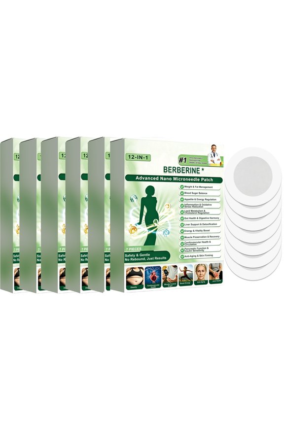 2026 New 12-in-1 Nano Micro Herbal Patch with Microneedle Tips, Natural Skin Care for Women & Men, Invisible Ultra-Thin, Gentle for All Skin Types, Count 6 Box,42 Patches