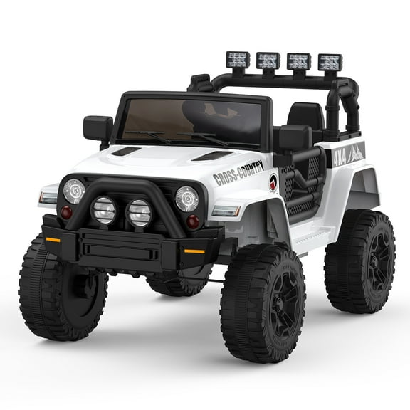 2026 New 12V Kids Ride on Off-Road Four-Wheel Vehicle with Remote Control, Power Car Wheels, Music Player, LED Lights, Electric Car, Best Gift for Boys and Girls