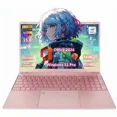 thumbnail image 1 of 2026 New 15.6" FHD Student Laptop, Office 2024, Win11 Pro, 16GB RAM 512GB SSD, Intel Core i3 Processor, Backlit Keyboard, Fingerprint Reader, IPS USB3.0 Webcam WiFi5 for Study and Office Work, Pink, 1 of 8