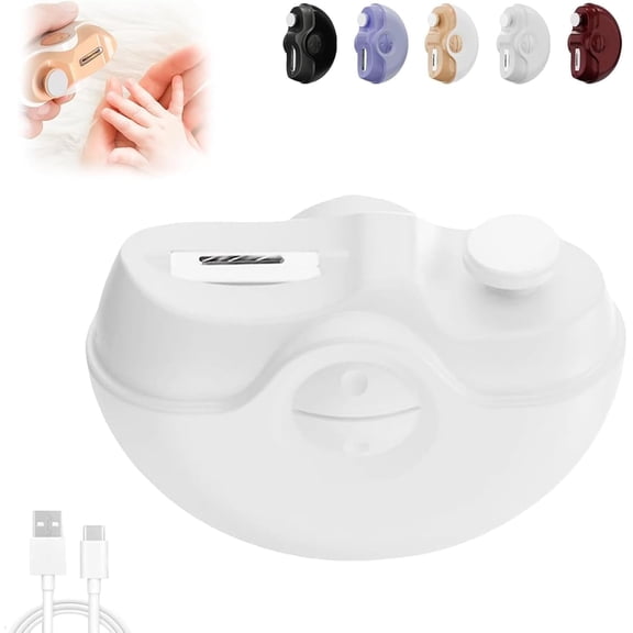 2026 New 2 in 1 Electric Nail Clipper & Nail Trimmer Polisher, USB Rechargeable Automatic Nail File with 2 Adjustable Speeds for Baby, Kids, Adults & Seniors