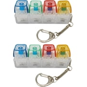 2 Pcs 4-in-1 Keyboard Adult Fidget Clicker Toy Keyboard Fidget Keychain Cube Mechanical Key Button Clicker Stress Relief Gift for Office Home Pass Time and Release Stress Colorful