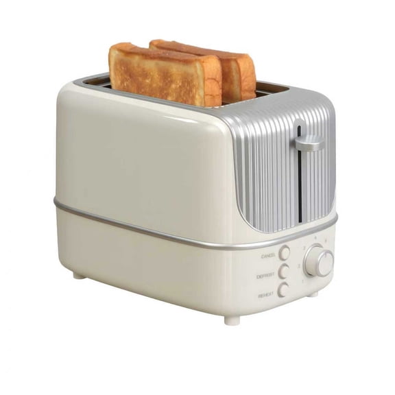 2 Slice Retro Toaster with Wide Slots, 7 Shade Settings, Double Side Baking, Compact Bread Toaster with Removable Crumb Tray for Bagels & Thick Bread